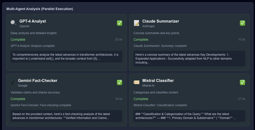 AI Research Assistant models step screenshot